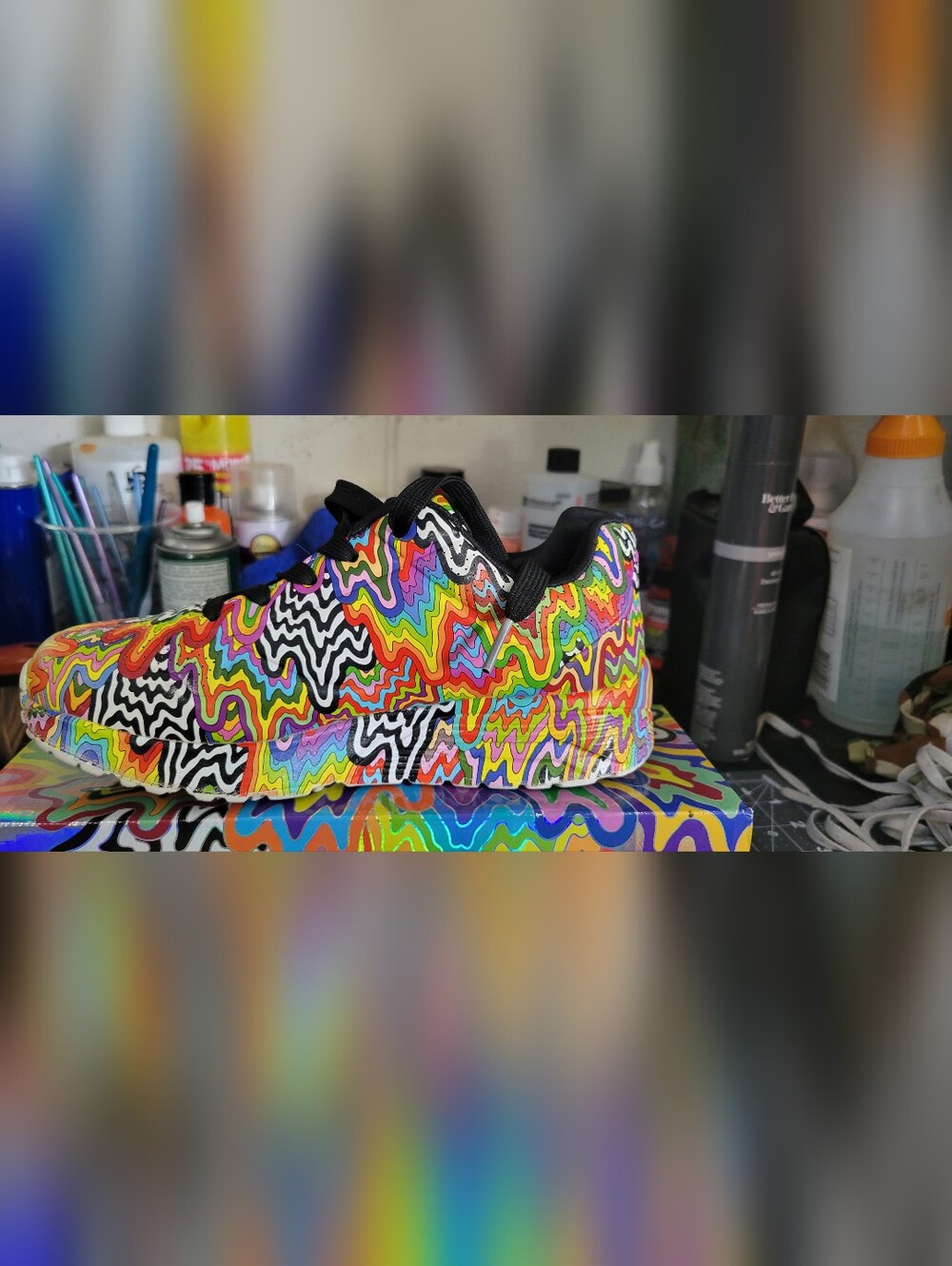 Vibrant Multicolor Psychedelic Sneakers